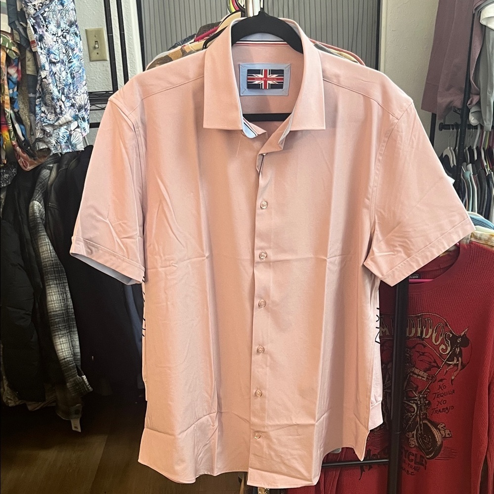 Pink Button-Down Shirt for Men